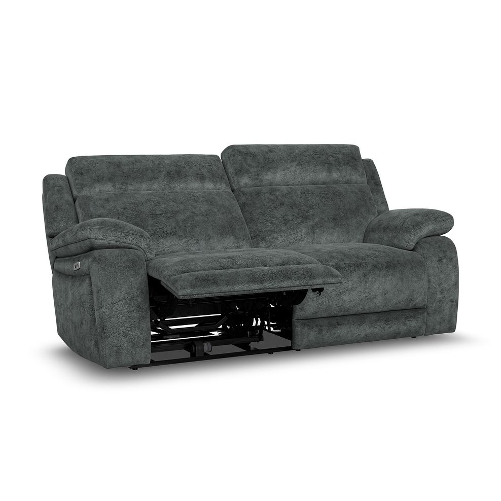 Emerson 3 Seater Electric Recliner Sofa in Dapple Grey Fabric 3