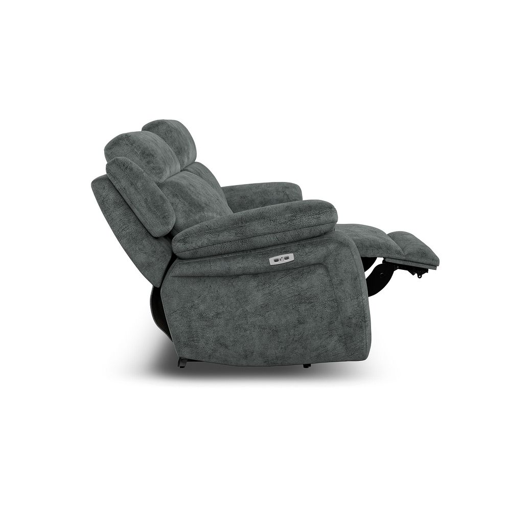 Emerson 3 Seater Electric Recliner Sofa in Dapple Grey Fabric 8