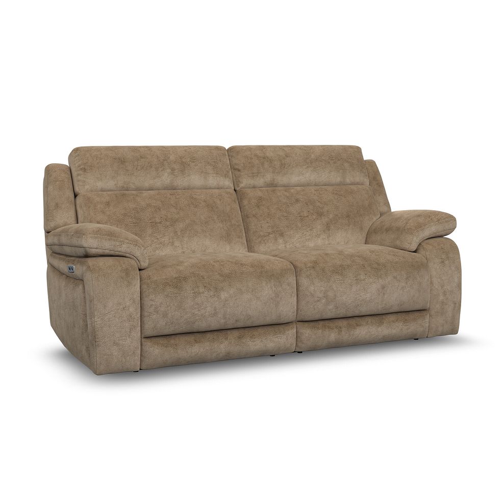 Emerson 3 Seater Electric Recliner Sofa in Dapple Taupe Fabric 1