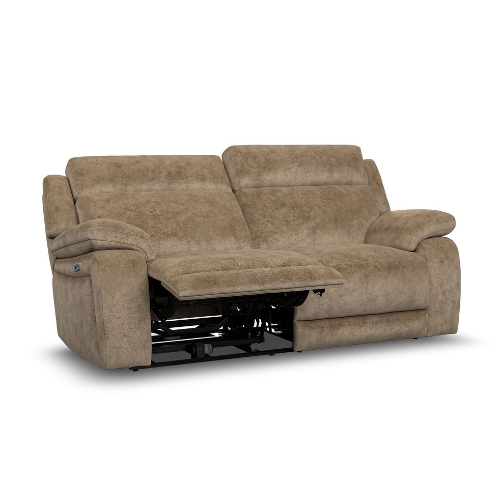 Emerson 3 Seater Electric Recliner Sofa in Dapple Taupe Fabric 3