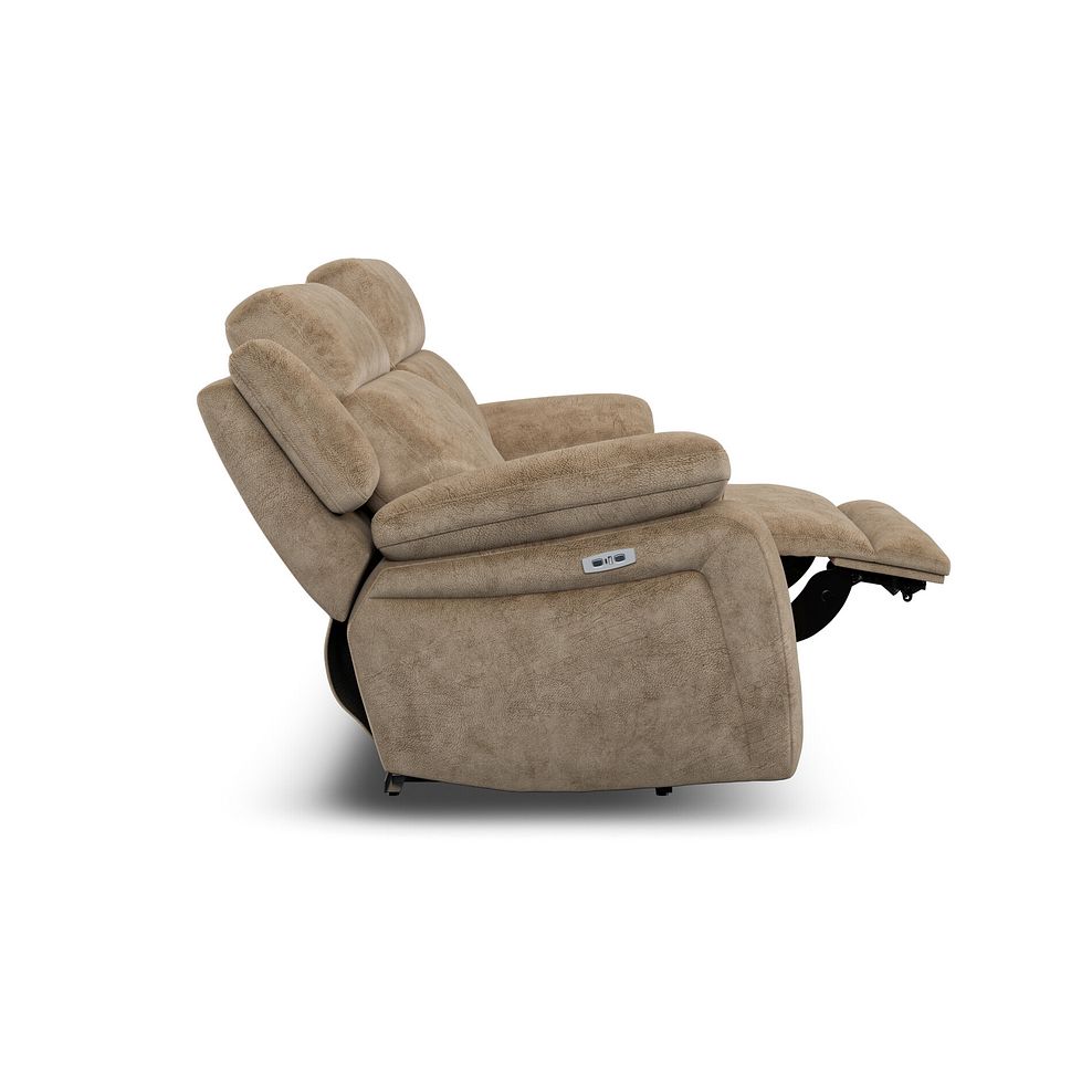 Emerson 3 Seater Electric Recliner Sofa in Dapple Taupe Fabric 8