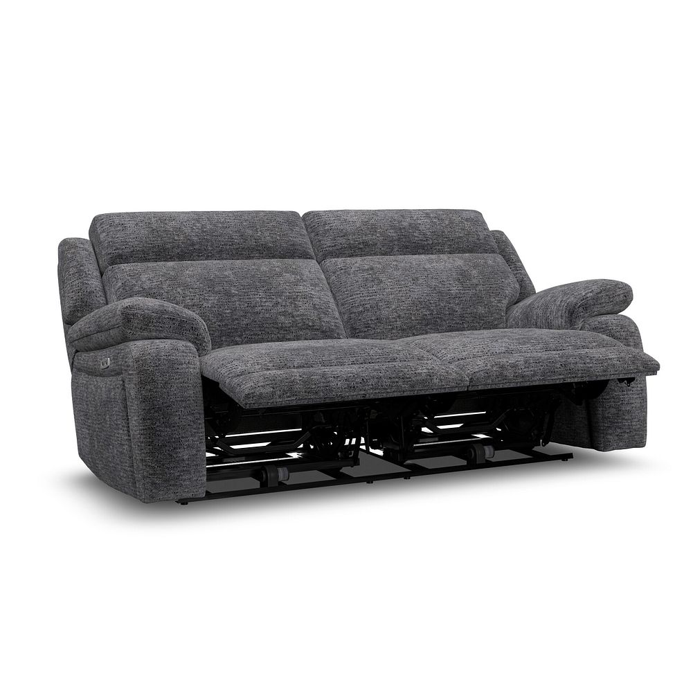 Emerson 3 Seater Electric Recliner Sofa in Luxe Charcoal Fabric 4