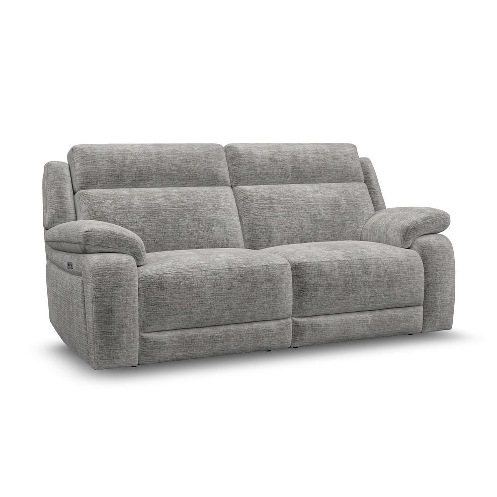 Emerson 3 Seater Electric Recliner Sofa in Luxe Grey Fabric 1