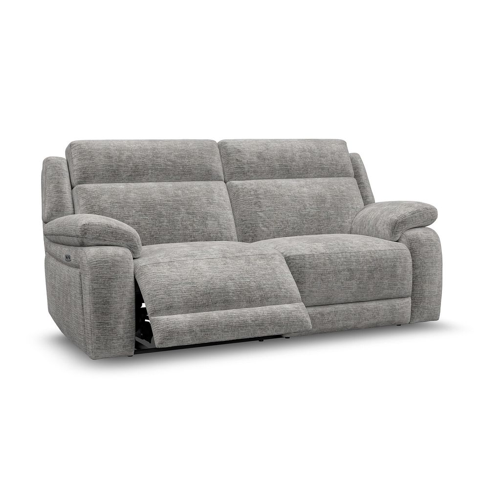 Emerson 3 Seater Electric Recliner Sofa in Luxe Grey Fabric 2