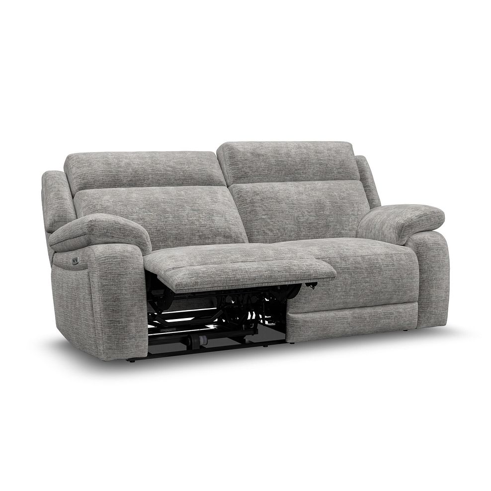 Emerson 3 Seater Electric Recliner Sofa in Luxe Grey Fabric 3