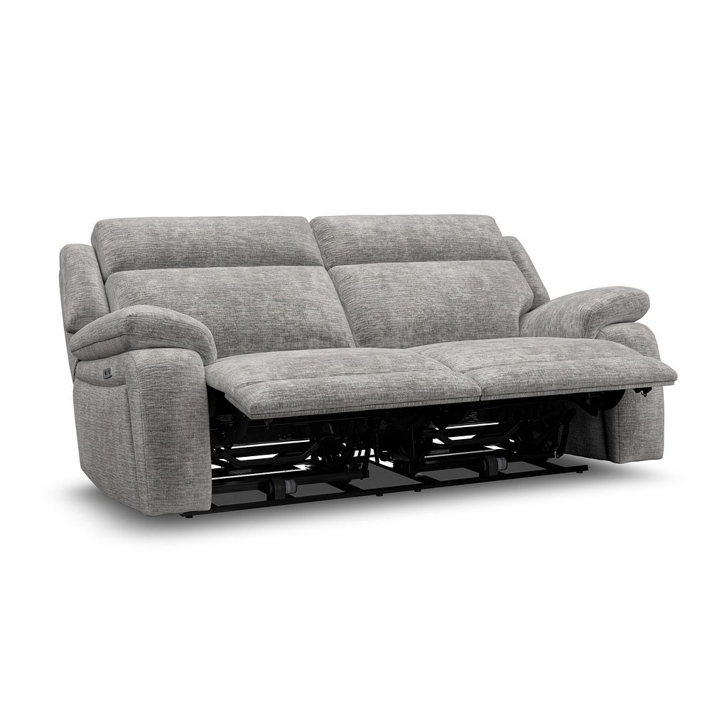 Emerson 3 Seater Electric Recliner Sofa in Luxe Grey Fabric 4