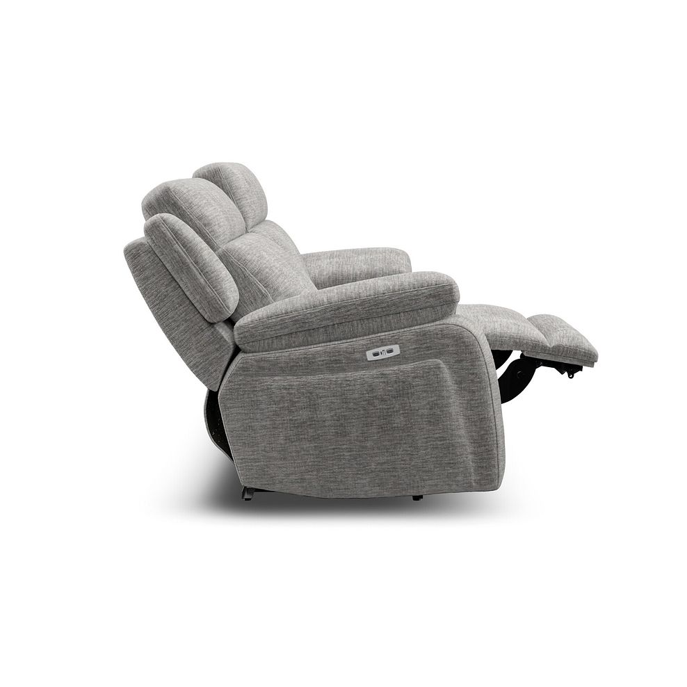 Emerson 3 Seater Electric Recliner Sofa in Luxe Grey Fabric 8