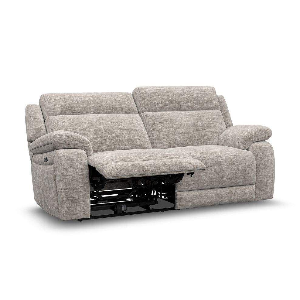 Emerson 3 Seater Electric Recliner Sofa in Luxe Natural Fabric 9
