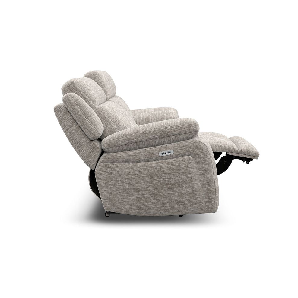 Emerson 3 Seater Electric Recliner Sofa in Luxe Natural Fabric 14