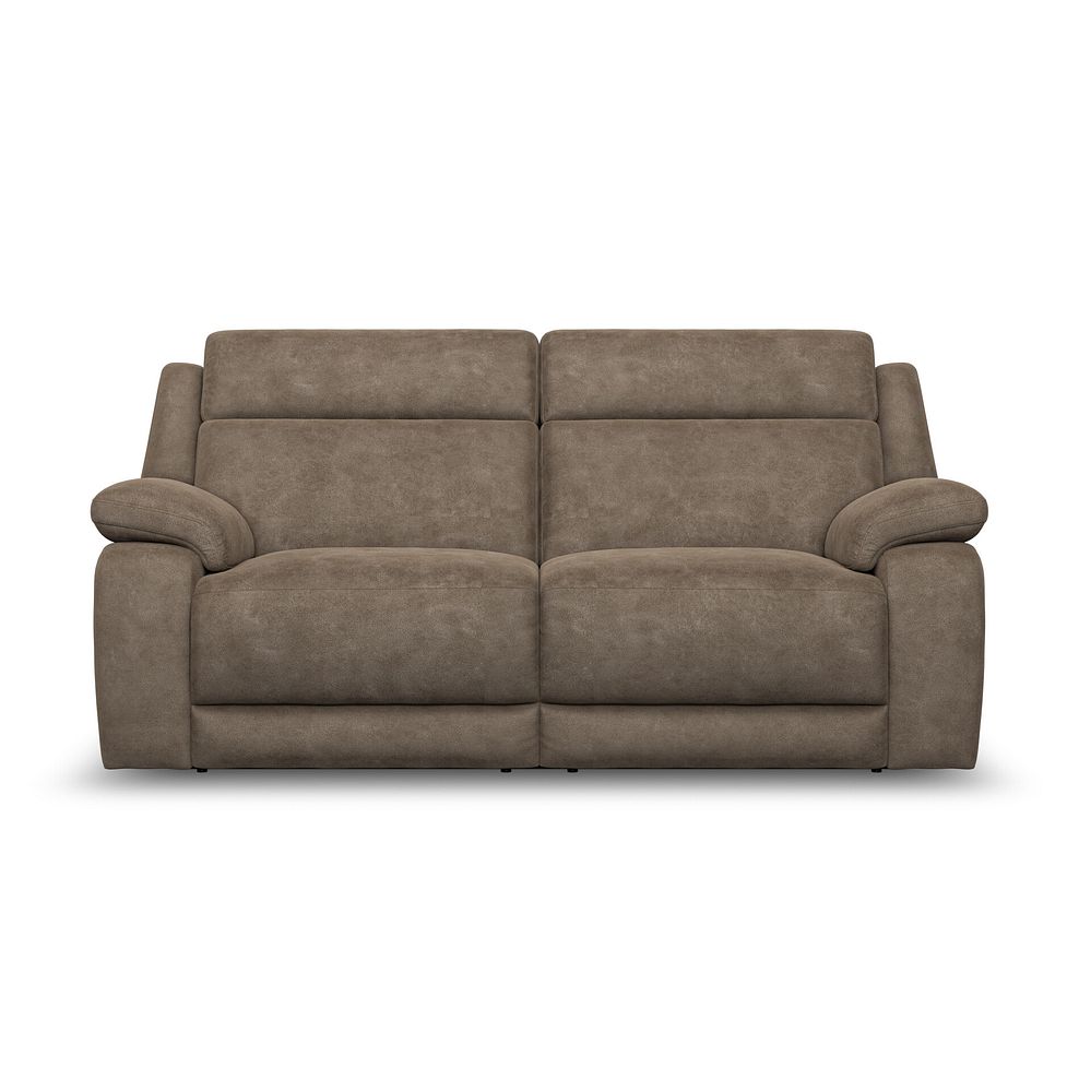 Emerson 3 Seater Electric Recliner Sofa in Miller Earth Brown Fabric 5
