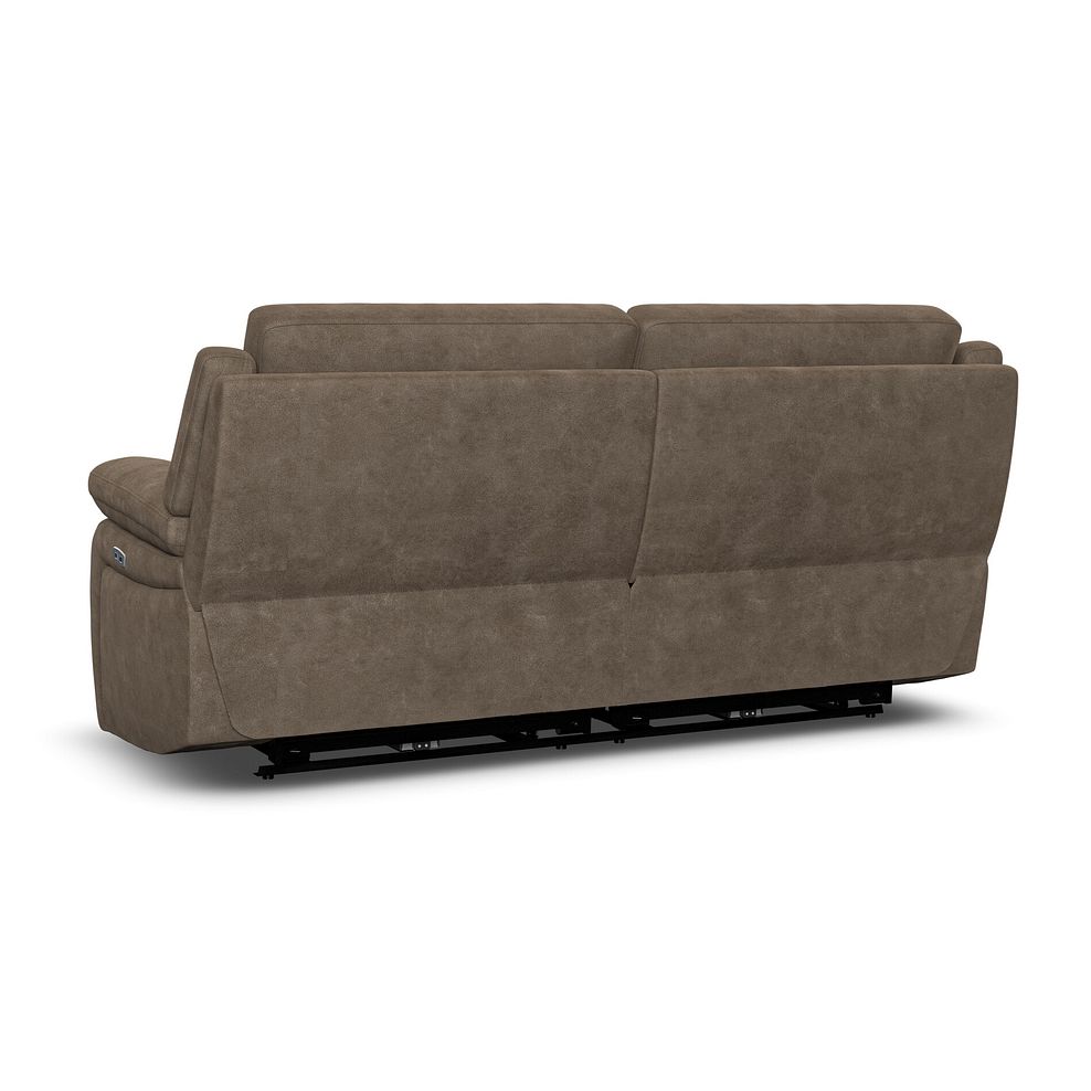 Emerson 3 Seater Electric Recliner Sofa in Miller Earth Brown Fabric 6