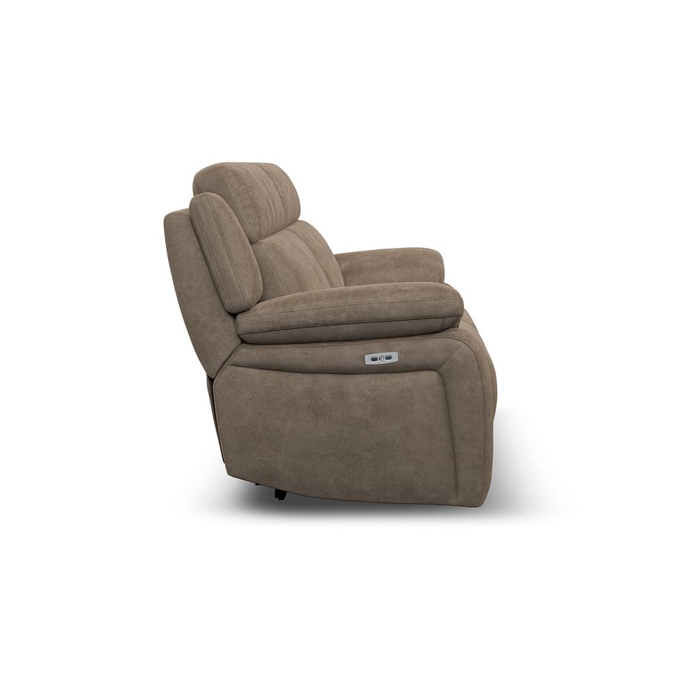 Emerson 3 Seater Electric Recliner Sofa in Miller Earth Brown Fabric 7