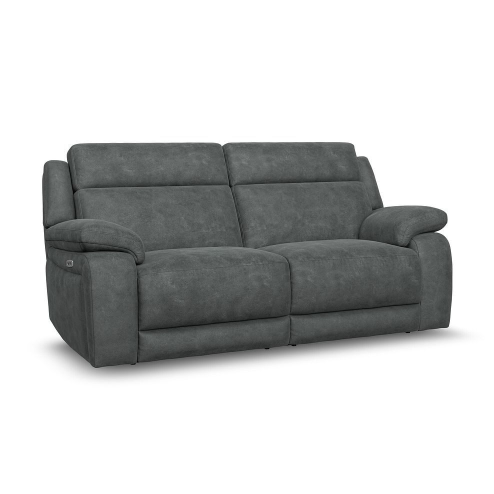 Emerson 3 Seater Electric Recliner Sofa in Miller Grey Fabric 1
