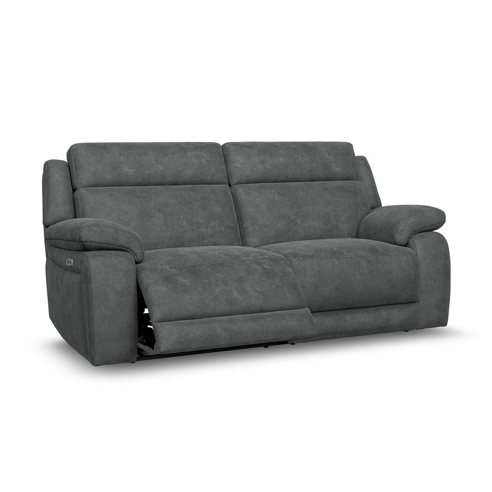 Emerson 3 Seater Electric Recliner Sofa in Miller Grey Fabric 2