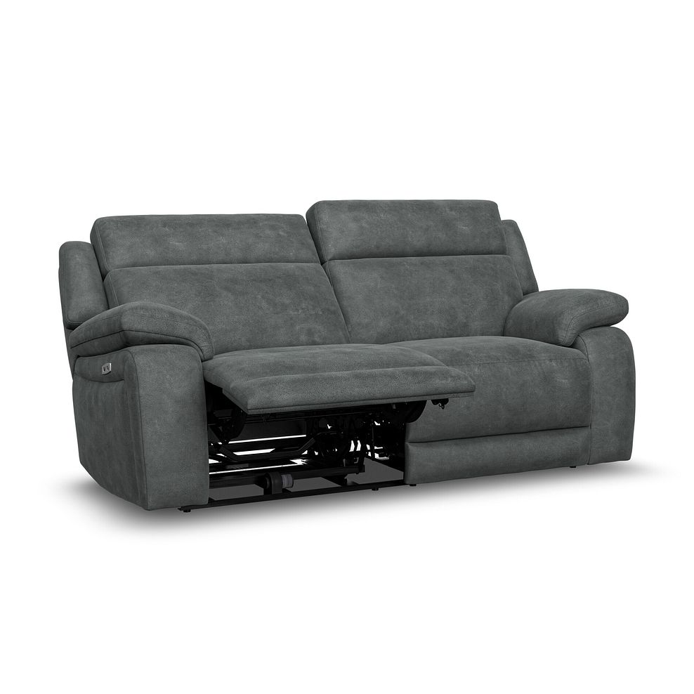 Emerson 3 Seater Electric Recliner Sofa in Miller Grey Fabric 3