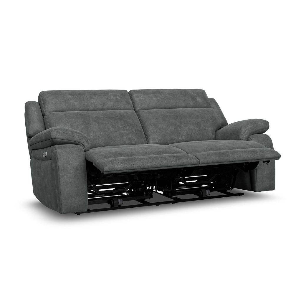 Emerson 3 Seater Electric Recliner Sofa in Miller Grey Fabric 4