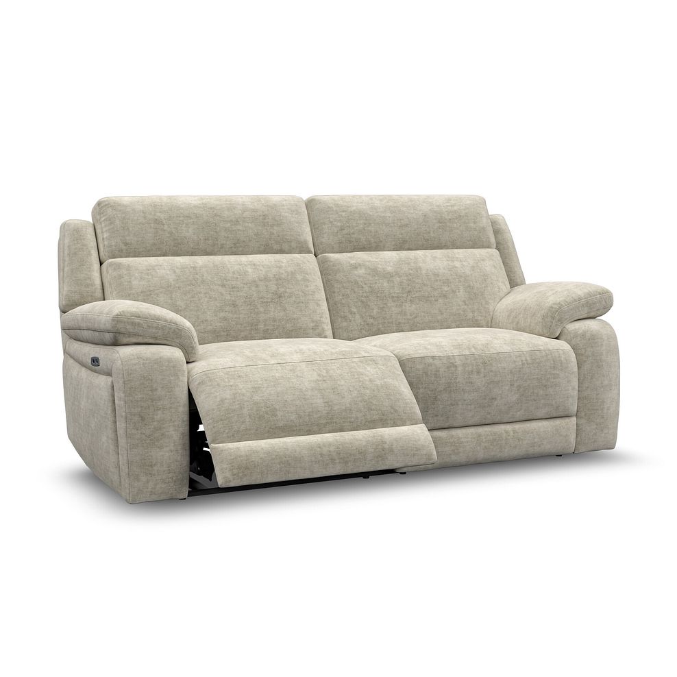 Emerson 3 Seater Electric Recliner Sofa in Plush Beige Fabric 2
