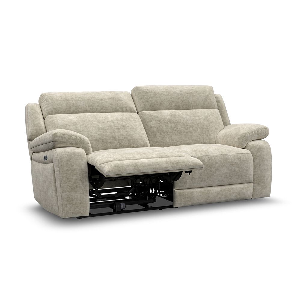 Emerson 3 Seater Electric Recliner Sofa in Plush Beige Fabric 3