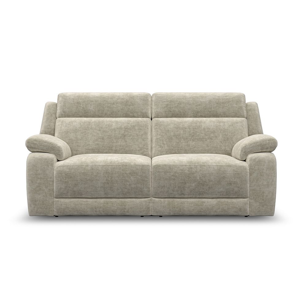 Emerson 3 Seater Electric Recliner Sofa in Plush Beige Fabric 5