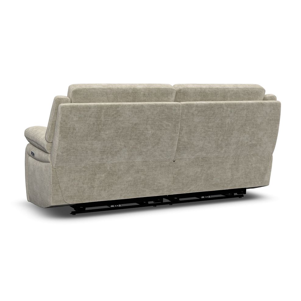 Emerson 3 Seater Electric Recliner Sofa in Plush Beige Fabric 6