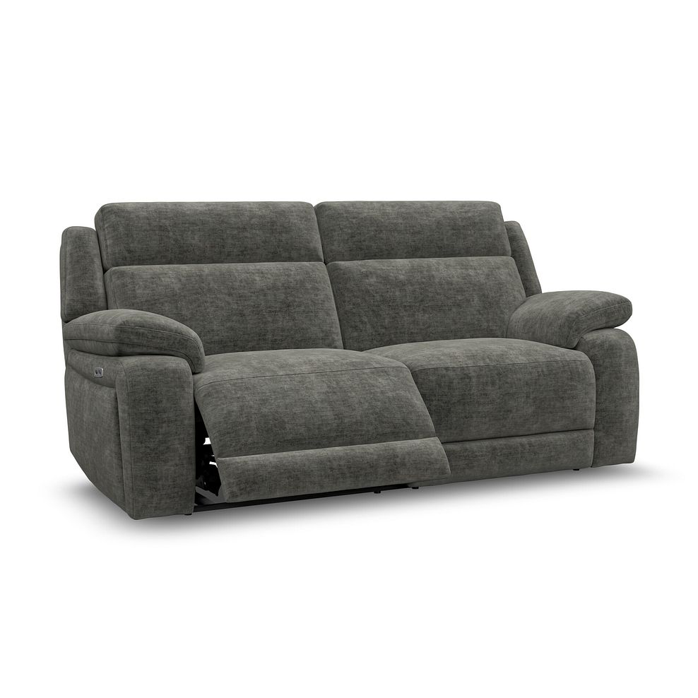 Emerson 3 Seater Electric Recliner Sofa in Plush Charcoal Fabric 2