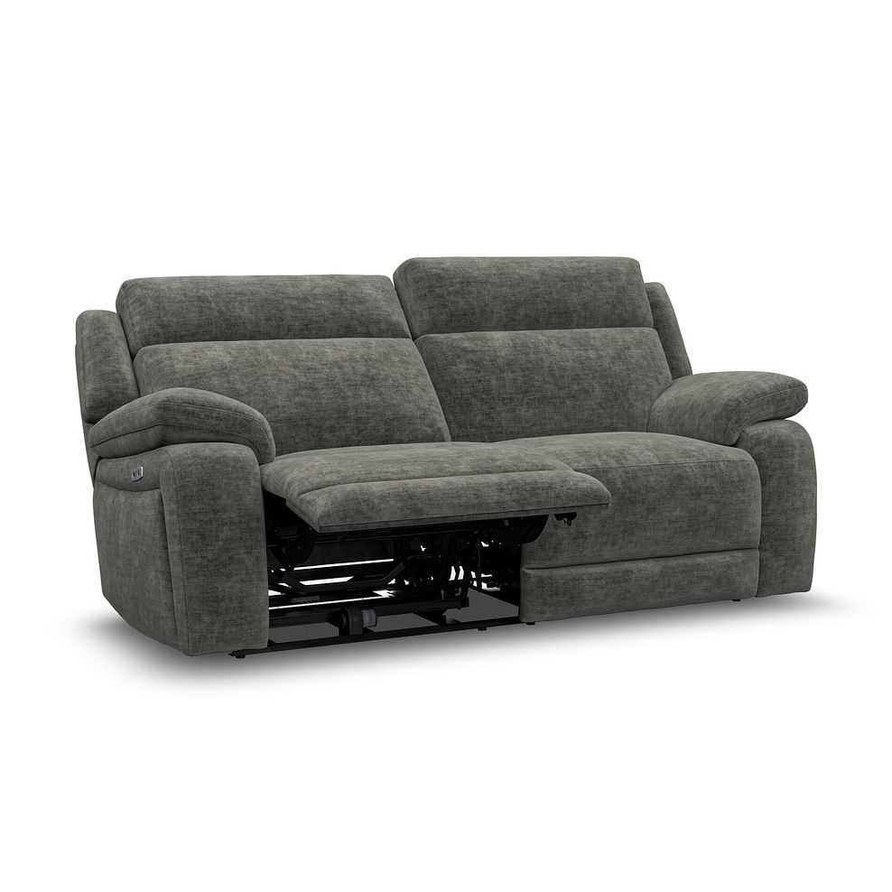 Emerson 3 Seater Electric Recliner Sofa in Plush Charcoal Fabric 3