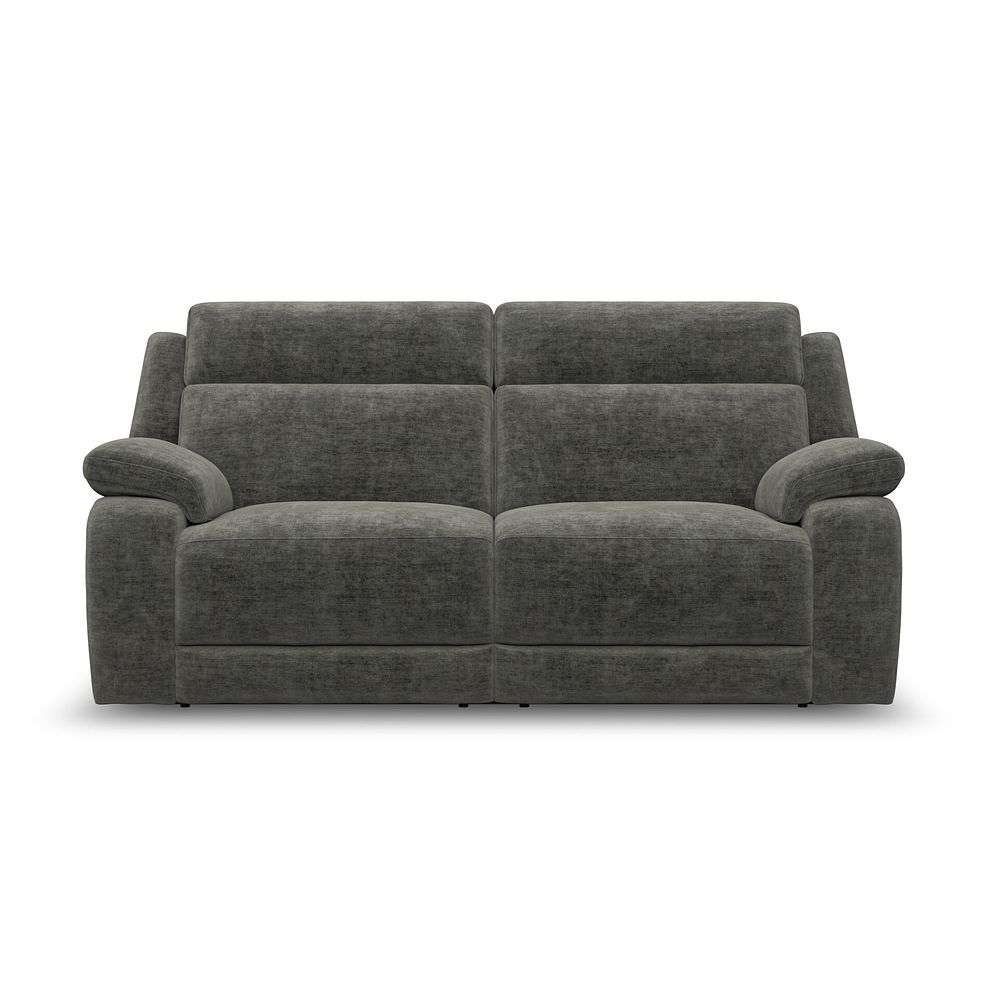 Emerson 3 Seater Electric Recliner Sofa in Plush Charcoal Fabric 5