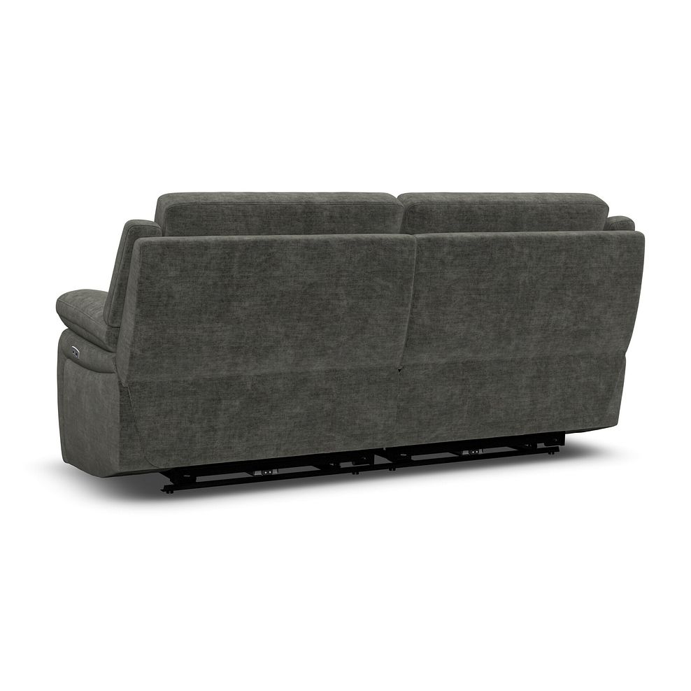 Emerson 3 Seater Electric Recliner Sofa in Plush Charcoal Fabric 6