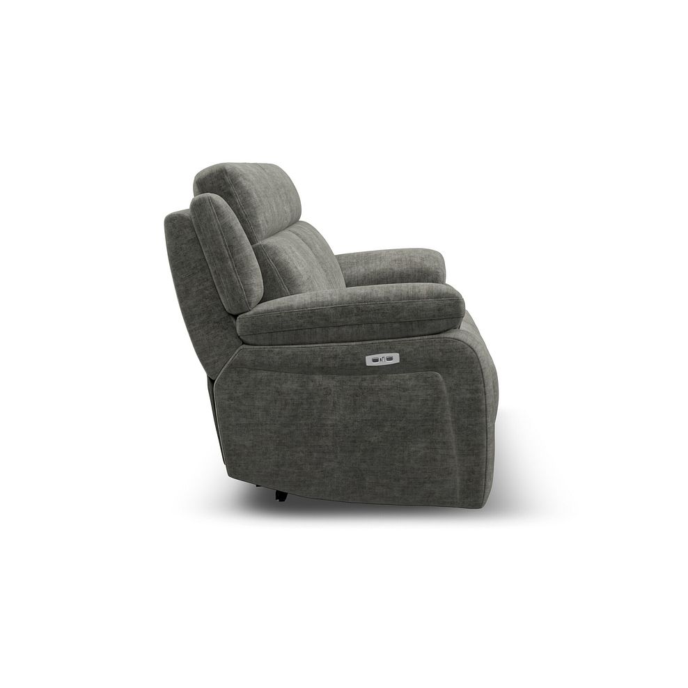 Emerson 3 Seater Electric Recliner Sofa in Plush Charcoal Fabric 7