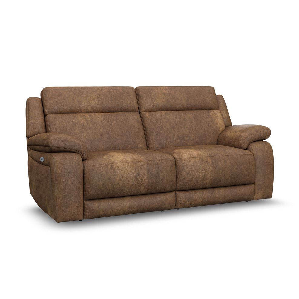 Emerson 3 Seater Electric Recliner Sofa in Ranch Brown Fabric 1
