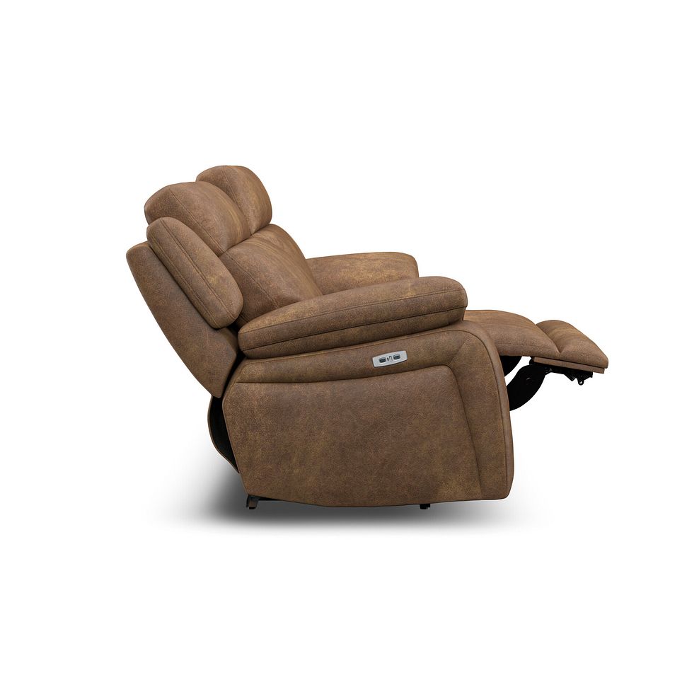 Emerson 3 Seater Electric Recliner Sofa in Ranch Brown Fabric 8