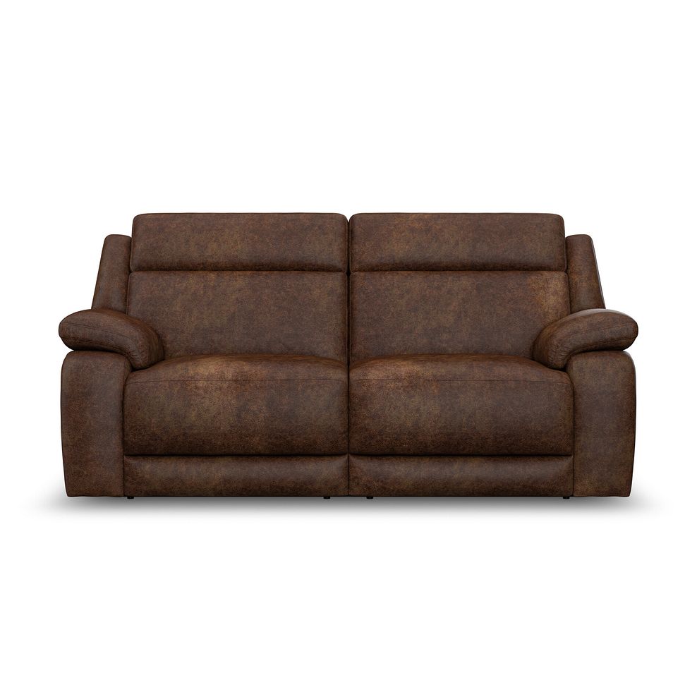 Emerson 3 Seater Electric Recliner Sofa in Ranch Dark Brown Fabric 5