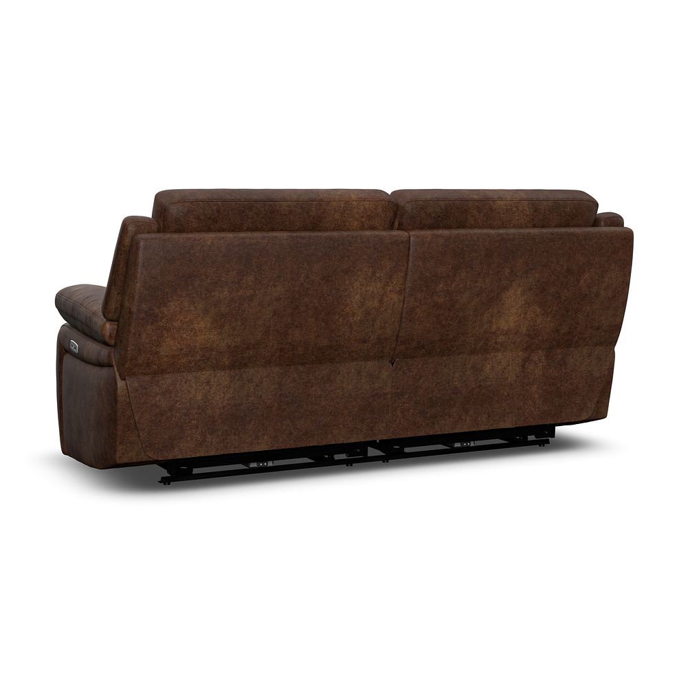 Emerson 3 Seater Electric Recliner Sofa in Ranch Dark Brown Fabric 6