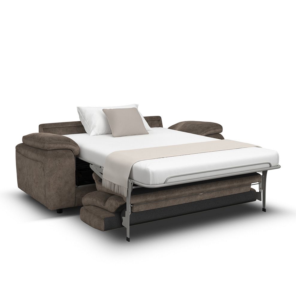 Emerson 3 Seater Sofa Bed in Dapple Chocolate Fabric 2