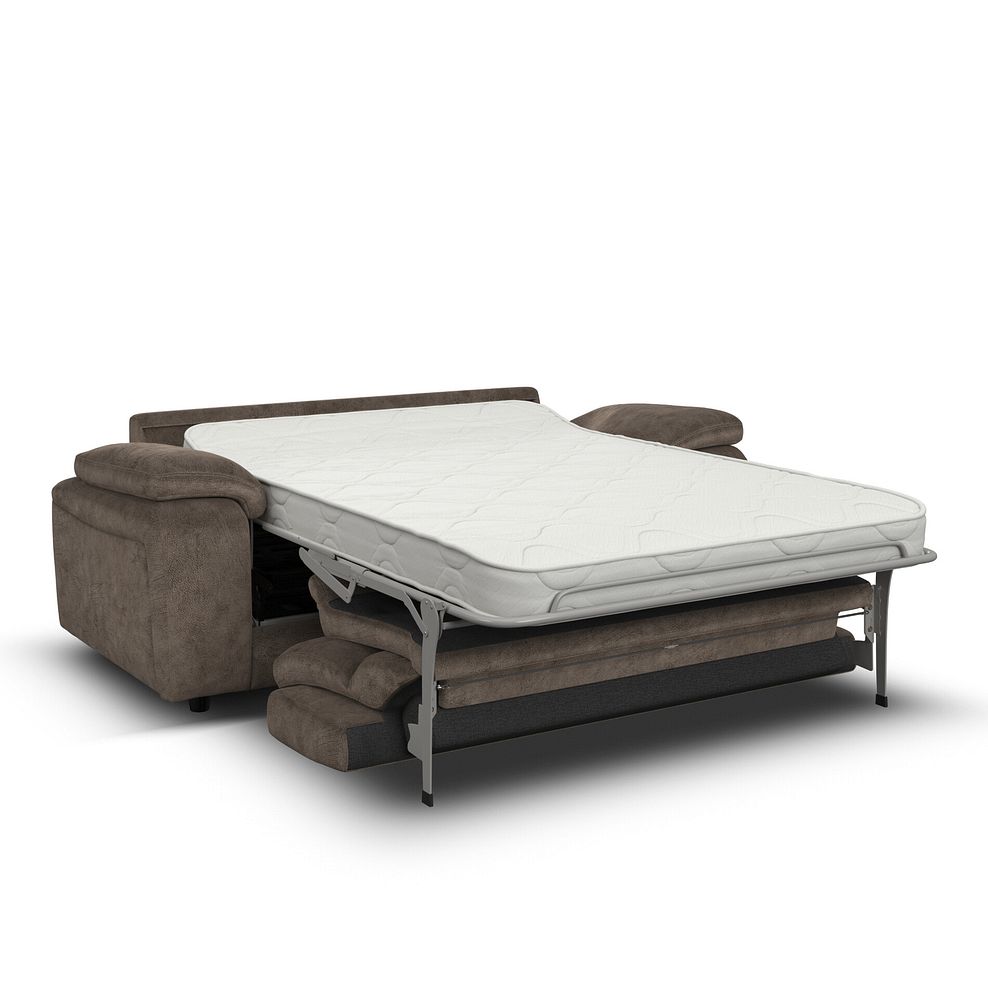 Emerson 3 Seater Sofa Bed in Dapple Chocolate Fabric 1