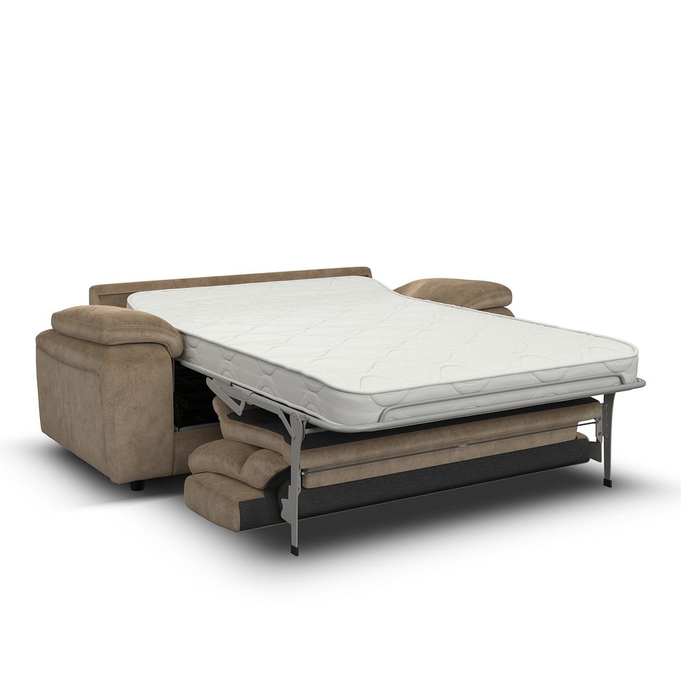 Emerson 3 Seater Sofa Bed in Dapple Taupe Fabric 1