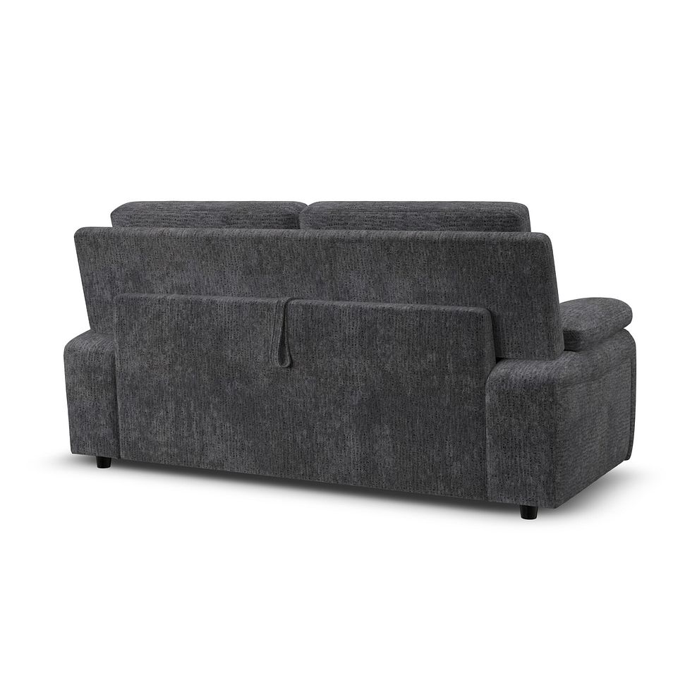 Emerson 3 Seater Sofa Bed in Luxe Charcoal Fabric 7