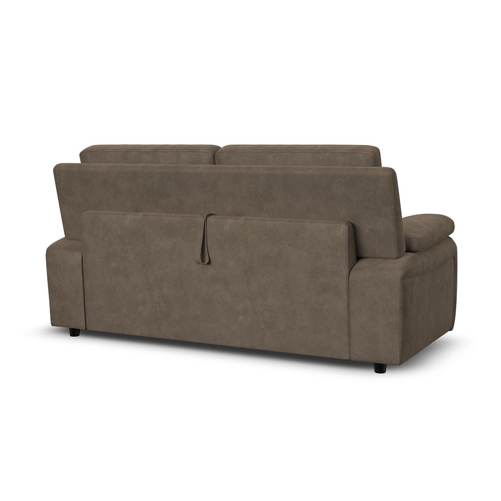 Emerson 3 Seater Sofa Bed in Miller Earth Brown Fabric 7