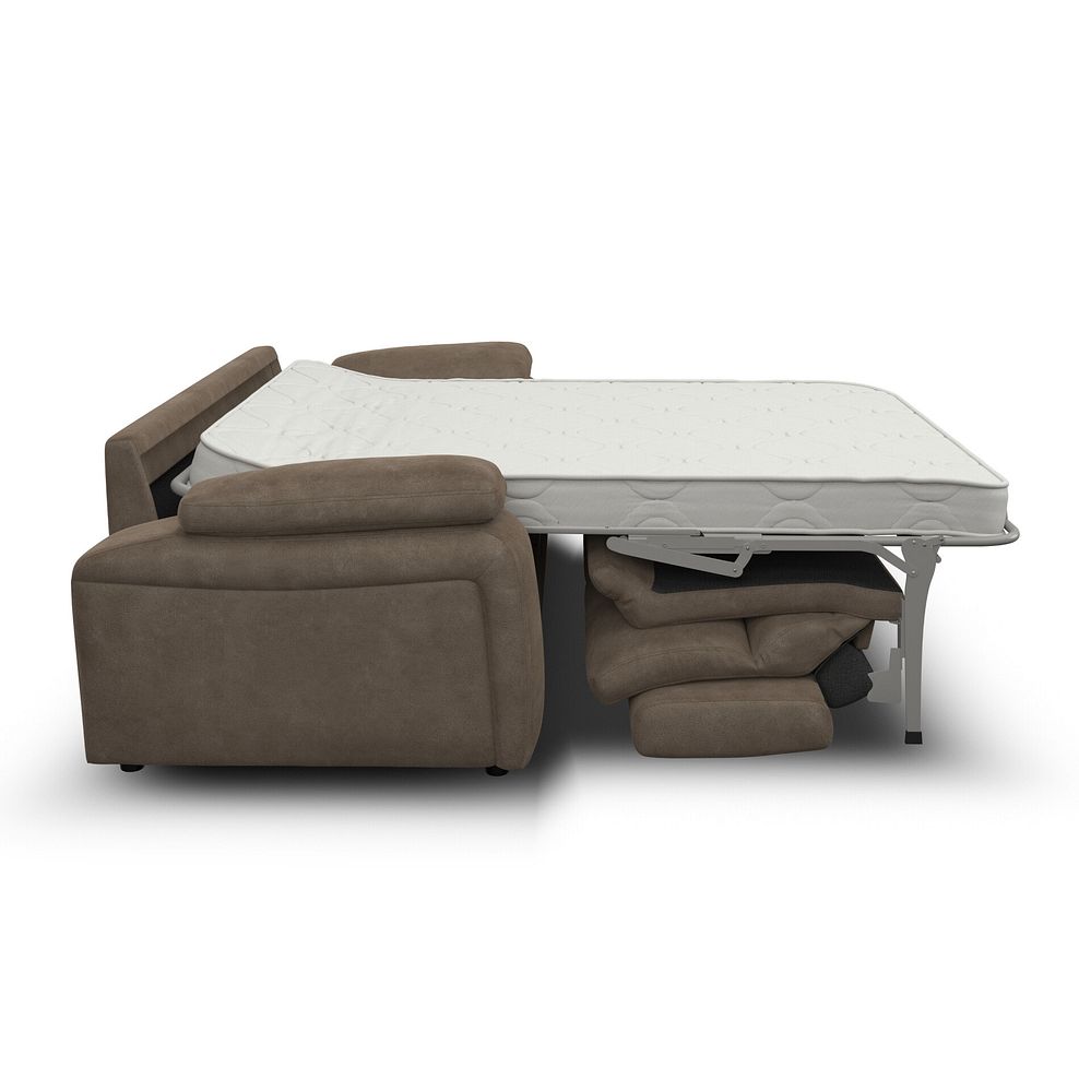 Emerson 3 Seater Sofa Bed in Miller Earth Brown Fabric 6