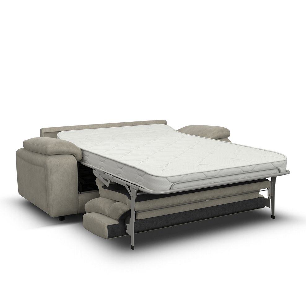 Emerson 3 Seater Sofa Bed in Miller Taupe Fabric 1