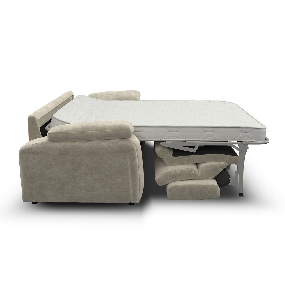 Emerson 3 Seater Sofa Bed in Plush Beige Fabric 6