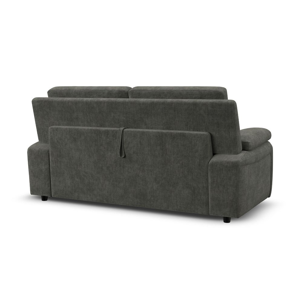 Emerson 3 Seater Sofa Bed in Plush Charcoal Fabric 7