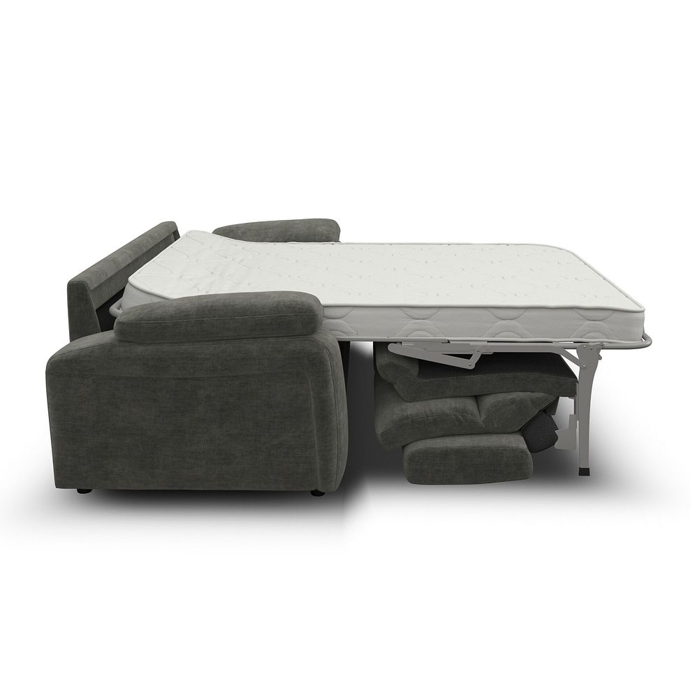 Emerson 3 Seater Sofa Bed in Plush Charcoal Fabric 6