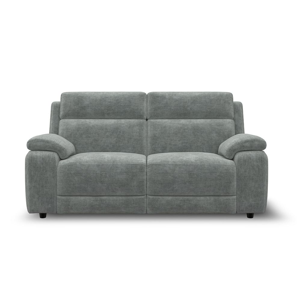 Emerson 3 Seater Sofa Bed in Plush Silver Fabric 4