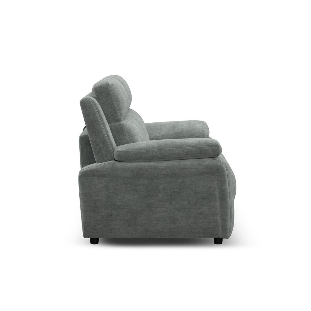 Emerson 3 Seater Sofa Bed in Plush Silver Fabric 5