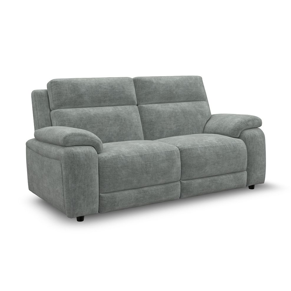 Emerson 3 Seater Sofa Bed in Plush Silver Fabric 3