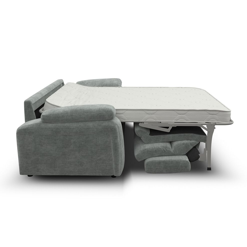 Emerson 3 Seater Sofa Bed in Plush Silver Fabric 6