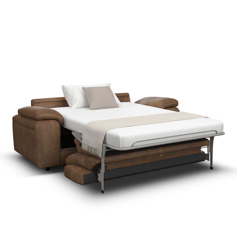 Emerson 3 Seater Sofa Bed in Ranch Brown Fabric 2
