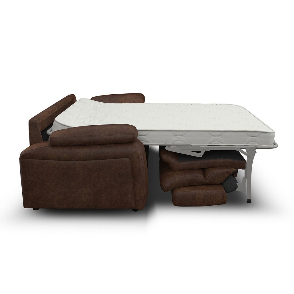 Emerson 3 Seater Sofa Bed in Ranch Dark Brown Fabric 6