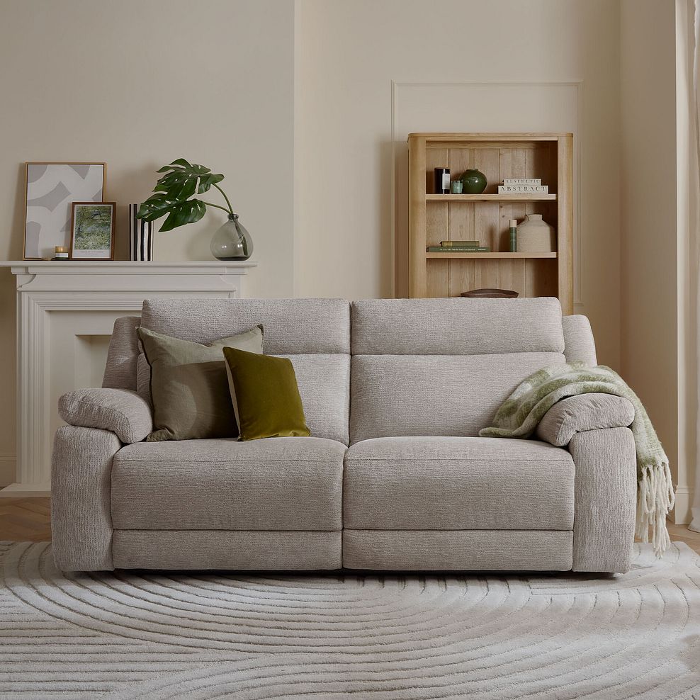 Emerson 3 Seater Sofa in Luxe Natural Fabric 1